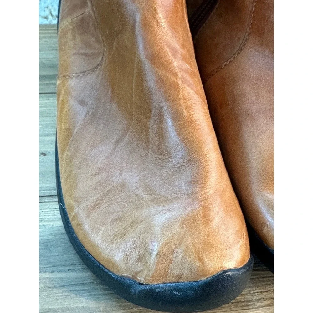 Keen Tall Leather Faux Fur Lined Boots Womens 9.5 Brown